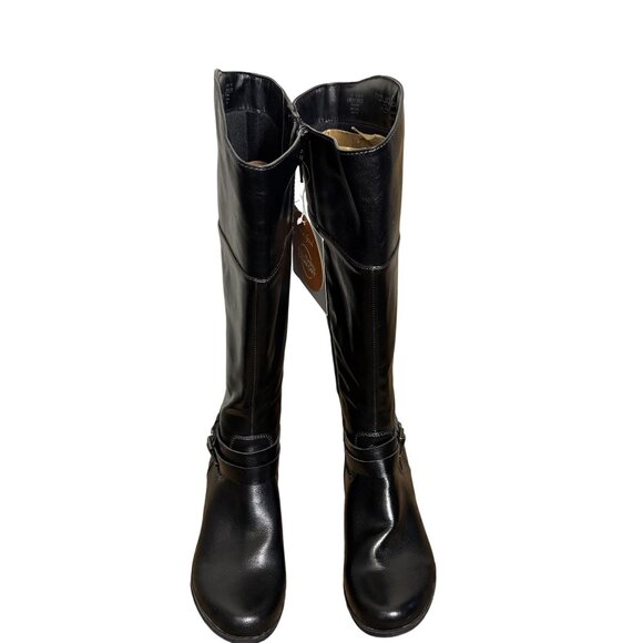 Natural Soul All-Thru Comfort Wide Calf Black Knee-High Boots 6.5M - Picture 1 of 7